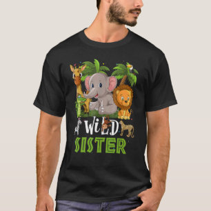 Camiseta Irmã Do Jardim Zoológico Selvagem Safari Anim