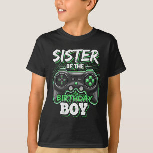 Camiseta Irmã Do Jogo De Vídeo Correspondente Ao Menino Do