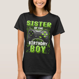Camiseta Irmã Do Menino Do Aniversário Correspondente Jogo