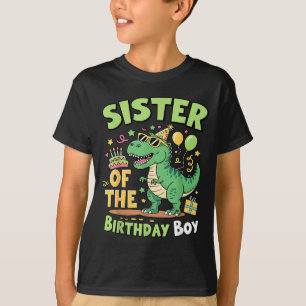 Camiseta Irmã Do Menino Do Dinossauro T Rex Família P