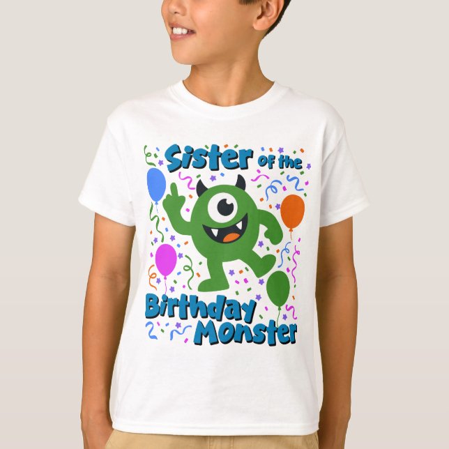 Camiseta Irmã do Monstro da Festa (Frente)