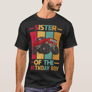 Camiseta Irmã Do Monstro Da Festa de aniversário De Anivers