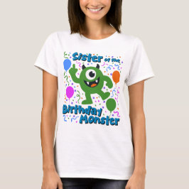 Camiseta Irmã do Monstro de Aniversário
