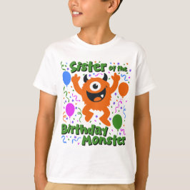 Camiseta Irmã do Monstro de Aniversário