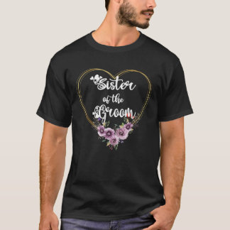 Camiseta Irmã do Noivo Chuveiro Dia do Casamento Irmã do No