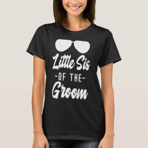 Camiseta Irmã do noivo - óculos de sol engraçados pequena
