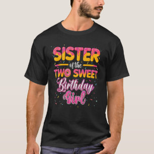 Camiseta Irmã Dos Dois segundos De Rosquinha De Aniversário