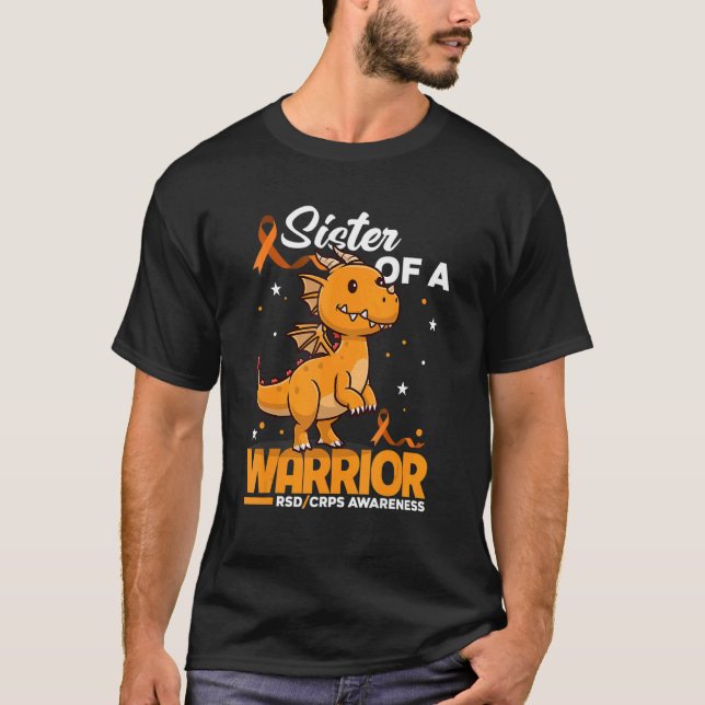 Camiseta Irmã Dragão de Um Guerreiro Apoiador RSD CRPS Awar (Frente)