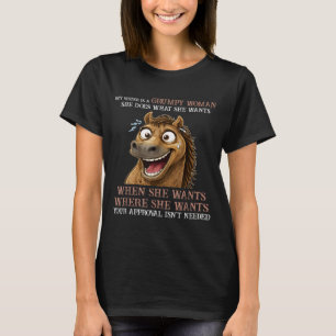 Camiseta Irmã é uma mulher rabugenta faz o que quer quando
