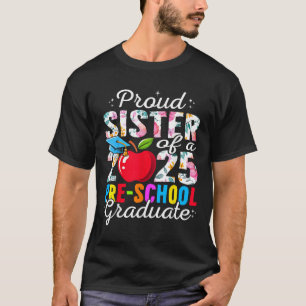 Camiseta Irmã Engraçada De Um Cl De Formando Pré-Escolar De