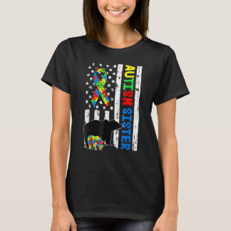 Camiseta Irmã Família Correspondente Conscientização do Aut