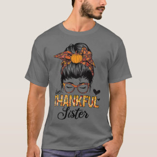 Camiseta Irmã Feliz Engraçado, Obrigados de outono de outon