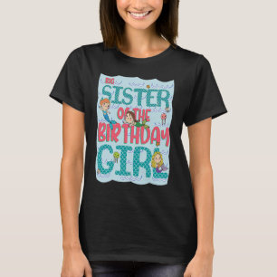 Camiseta Irmã Grande Da Garota De Aniversário Sereia Corres