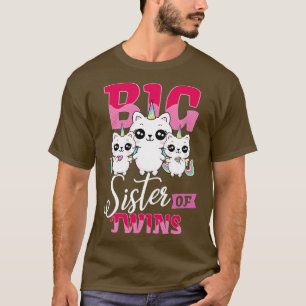 Camiseta Irmã Grande de Gêmeos Gêmeos Geminados do Unicórni