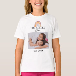 Camiseta Irmã Grande do Arco-Íris Personalizada com Foto