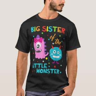 Camiseta Irmã Grande Do Monstro De Aniversário