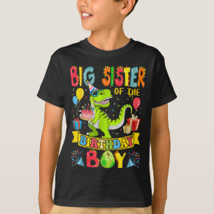 Camiseta Irmã Grande Do Nascimento Dinossauro T-rex Birt