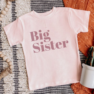 Camiseta Irmã Grande Família Mauve Matching Sibling