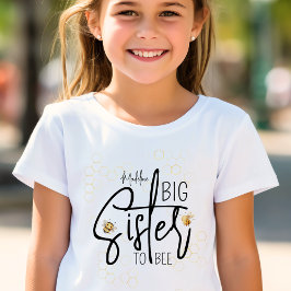 Camiseta Irmã Grande para Meninas Doce Chá de fraldas