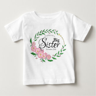 Camiseta Irmã Grande para ser Flor Wreath