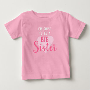 Camiseta Irmã Grande revela rosa fofo