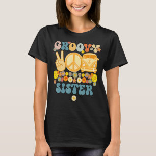Camiseta Irmã Groovy Retro Correspondente Chá de fraldas Da