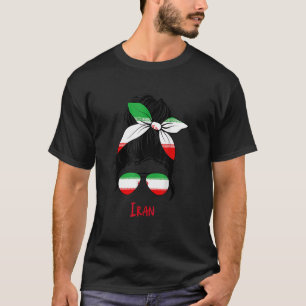 Camiseta Irmã Iraniana Menina Iraniana Bandeira Persa