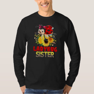 Camiseta Irmã Ladybug Leopard Floral Ladybug Irmã Ortoada