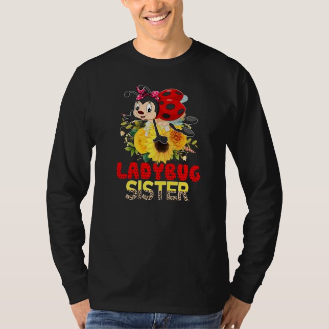 Camiseta Irmã Ladybug Leopard Floral Ladybug Irmã Ortoada (Frente)
