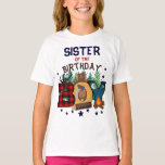 Camiseta Irmã Lumberjack do Birthday Boy Woodland<br><div class="desc">Comemore o primeiro aniversário do bebê com esta camiseta especial,  design especial e personalizada</div>