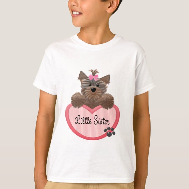Camiseta Irmã mais nova de Yorkie (Frente)