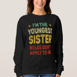 Camiseta Irmã Mais Nova Eu Faço as Regras Irmã Combinando