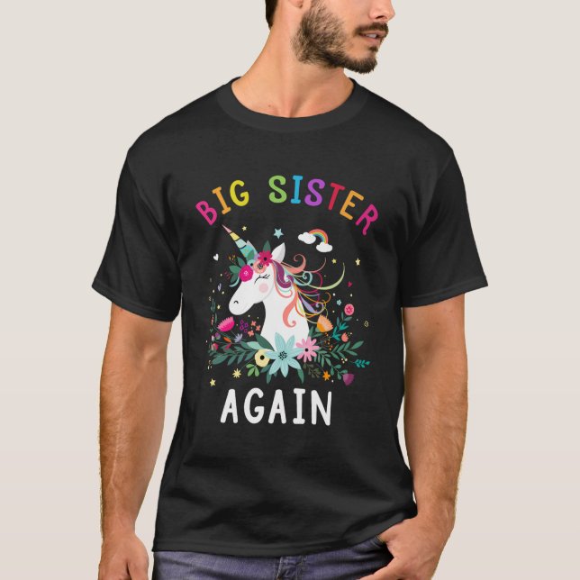 Camiseta Irmã Mais Uma Vez Presente Irmão Filha Mais Velha  (Frente)
