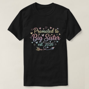 Camiseta Irmã Mais Velha 2026 Família Combinada Gravidez Fo