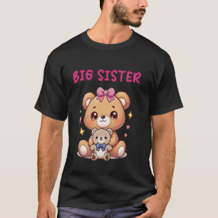 Camiseta Irmã Mais Velha Bebê Teddy Urso Adorável Fofo H