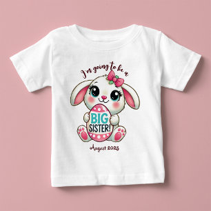 Camiseta Irmã Mais Velha Coelho de Páscoa Anúncio de Novo B