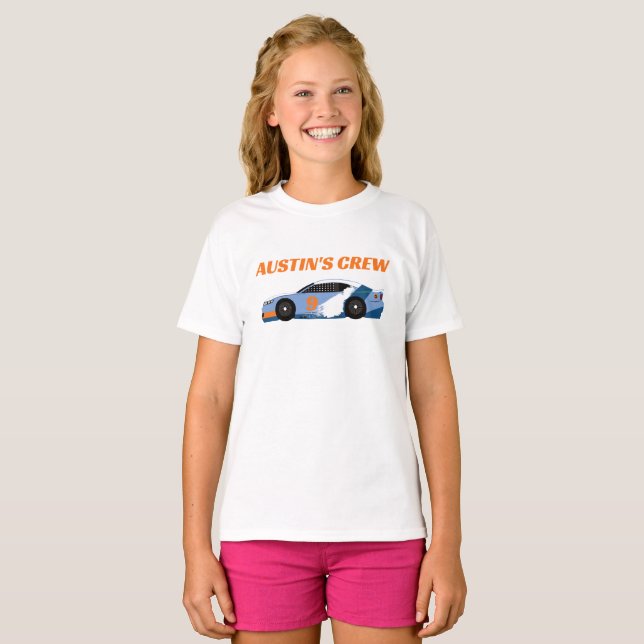 Camiseta Irmã Mais Velha da Equipe de Carros de Corrida do  (Frente Completa)