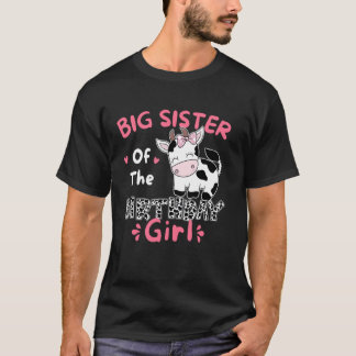 Camiseta Irmã Mais Velha Da Vaca Da Fazenda De Aniversário 