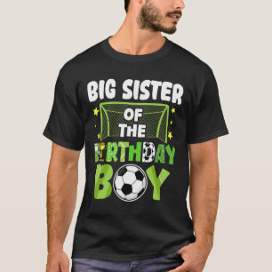 Camiseta Irmã Mais Velha de Futebol Aniversário do Menino F