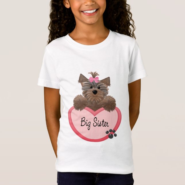 Camiseta Irmã mais velha de Yorkie (Frente)