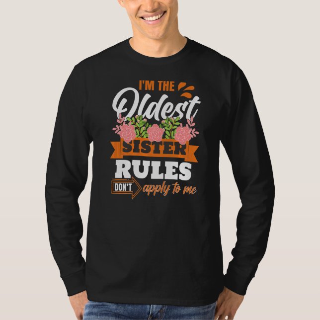 Camiseta Irmã mais velha dizendo (Frente)