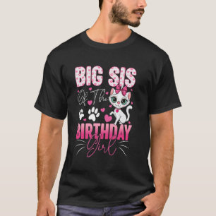 Camiseta Irmã Mais Velha Do Gato Kitty Da Família Da Garota