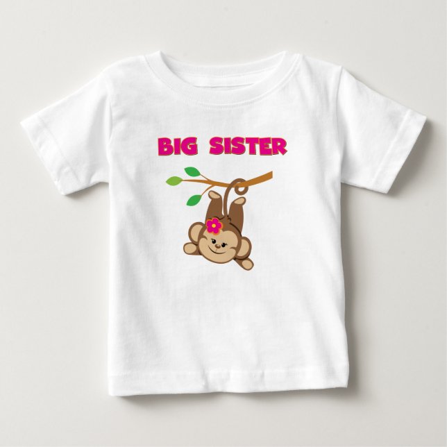 Camiseta Irmã mais velha do macaco (Frente)