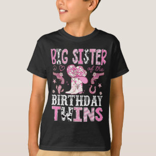 Camiseta Irmã Mais Velha Dos Gêmeos De Aniversário Nk Rodei