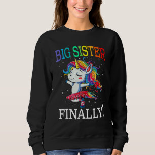 Camiseta Irmã Mais Velha Finalmente Unicórnio Unicórnio