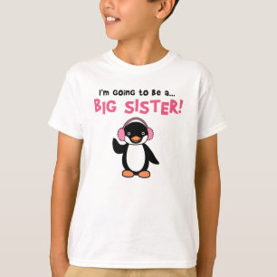 Camiseta Irmã mais velha futura - pinguim