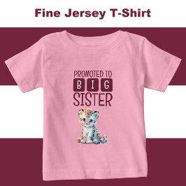 Camiseta Irmã mais velha leopardo fofo rosa