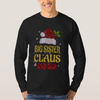 Camiseta Irmã Mais Velha Natal Família de Pijama Combinando