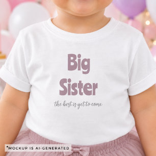 Camiseta Irmã Mais Velha O Melhor Está Por Vir Revelação de