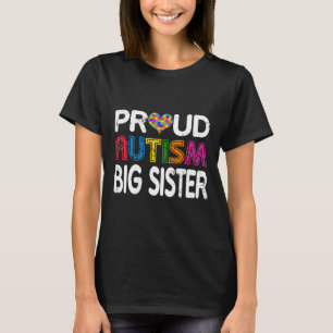 Camiseta Irmã Mais Velha Orgulhosa Conscientização do Autis